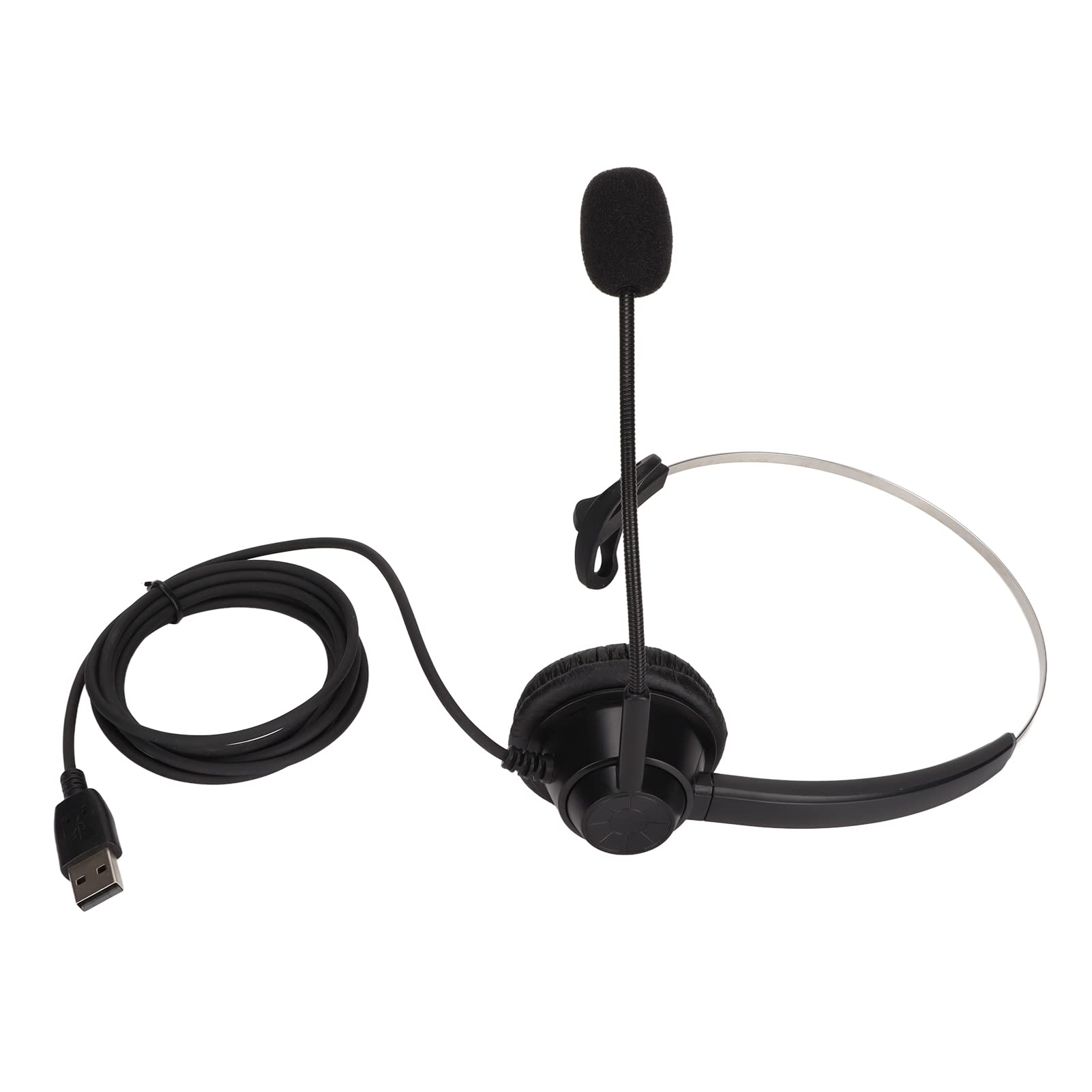 H360D USB Business Headset with Noise Cancelling Mic - Single Ear Office Headphone for PC, VOIP, Call Center, Online Courses & Conference Calls - Perfect for Remote Work & Virtual Meetings