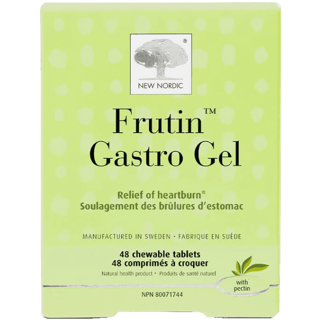 New Nordic Fruitin Gastro Gel - 48 Chewable Tablets for Digestive Support & Stomach Comfort | Natural Relief for Bloating, Gas & Indigestion | Perfect for Travel & After Meals