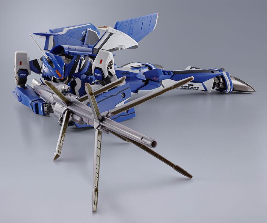 Bandai DX Chogokin Macross Frontier VF-25G Super Messiah Valkyrie Michael Blanc Custom Action Figure - Revival Version - Collectible Anime Robot Toy for Display & Play