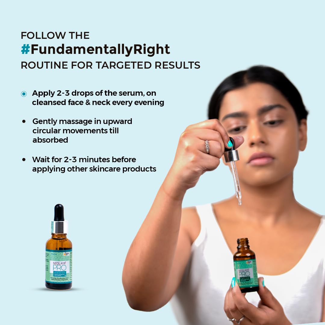 Neolayr Pro Enlite Skin Illuminating Face Serum with Niacinamide - Brightening Formula for Dark Spots & Pigmentation Treatment - 30ml | Perfect for Daily Skincare Routine & Nighttime Repair