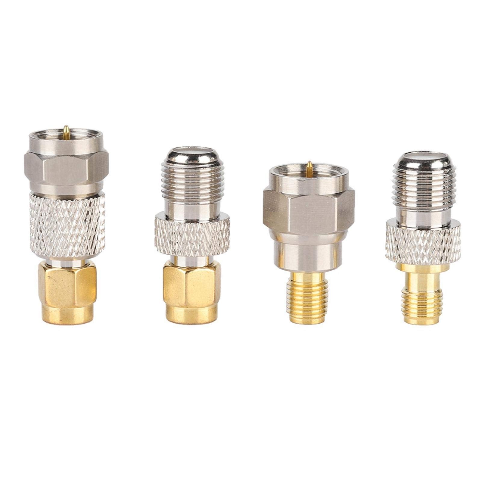 4PCS F to SMA Adapter - Durable Low Power Coaxial Cable Connector for Radio Scanners, DAB Antennas & Aerial Connections | Perfect for Ham Radio, CB Antennas & Signal Boosting