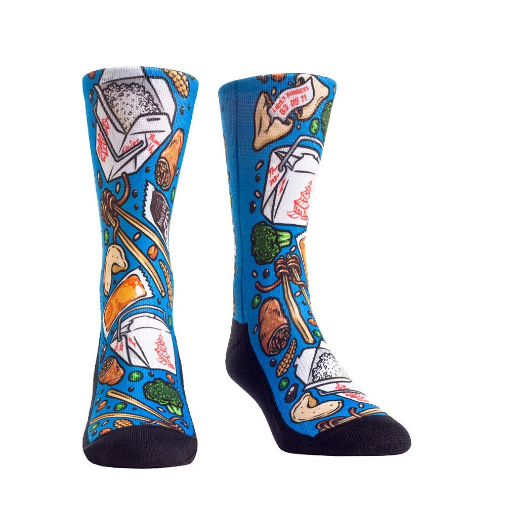 Rock 'Em Socks Food Buffet - Fun & Colorful Novelty Socks for Men & Women | Perfect for Food Lovers, Gift Giving & Themed Parties