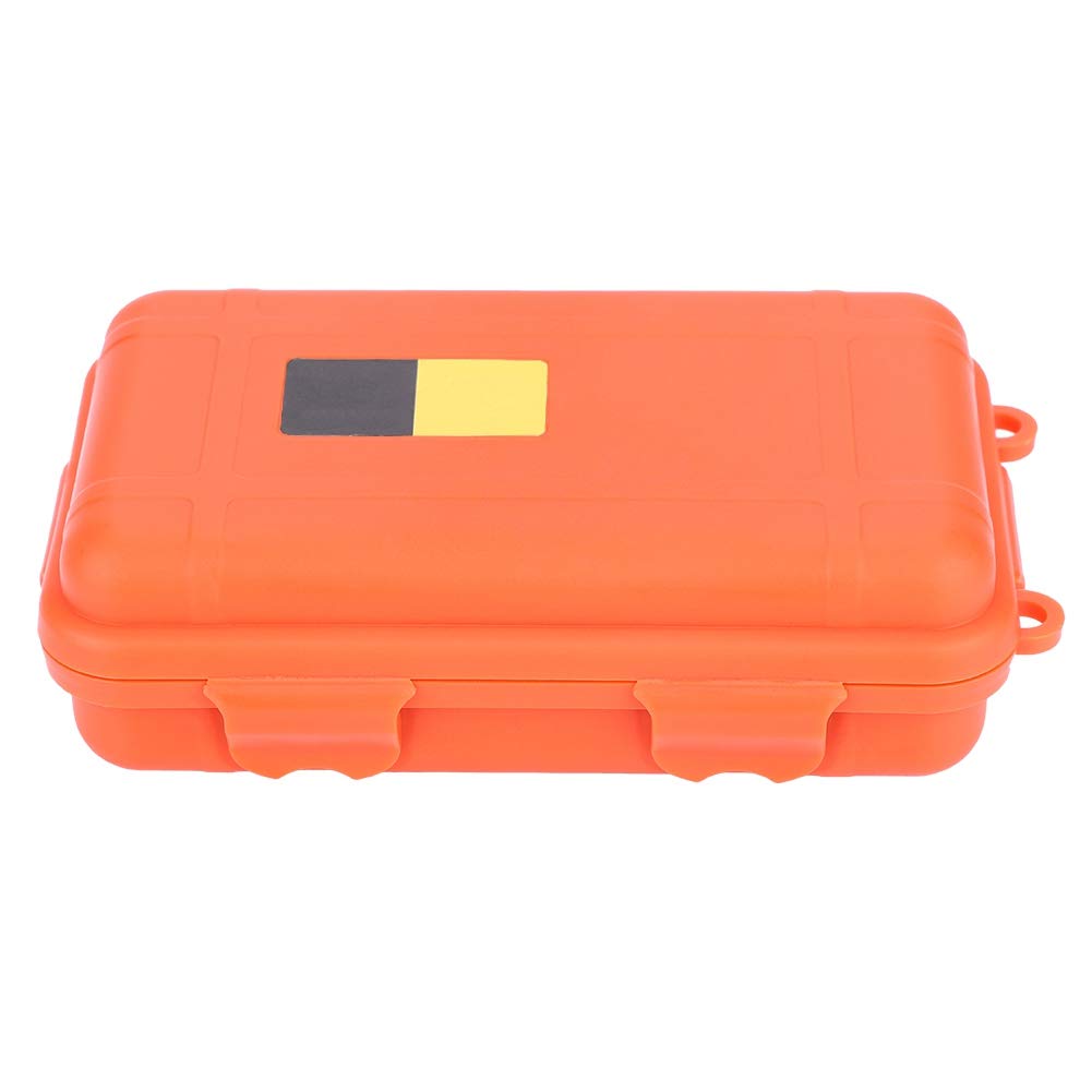 **Waterproof Shockproof Outdoor Storage Box - Large Orange Plastic Sealed Container for Camping, Survival, Hiking & Emergency Supplies - Dustproof, Pressure-Proof & Watertight Equipment Case**    *(Perfect for outdoor adventures, emergency preparedness, gear organization, and waterproof storage needs)*