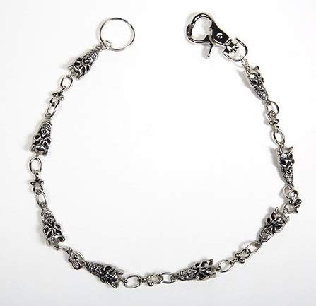 25 Inch Skull Biker Keychain - Heavy Duty Wallet Chain & Necklace for Men - Perfect for Motorcycle Enthusiasts, Bikers, and Rock Fashion Accessories - Ideal for Gifts, Parties, and Everyday Wear