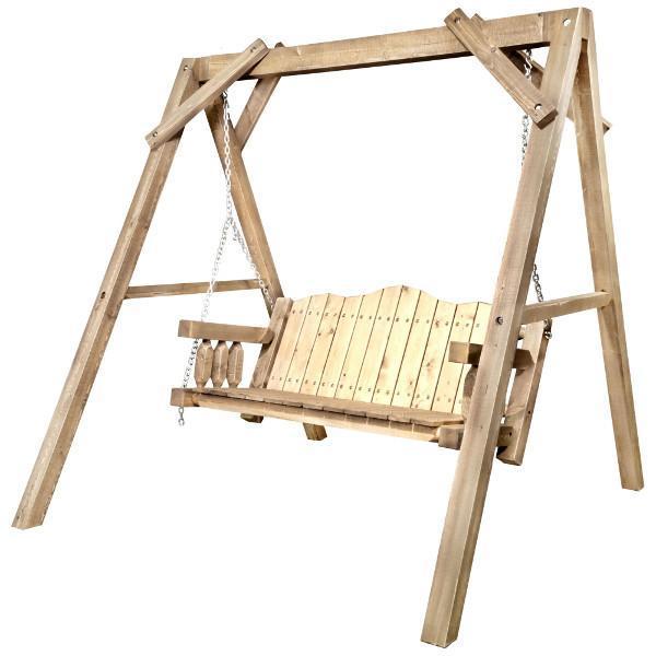 Homestead A-Frame Lawn Swing - Heavy Duty Outdoor Garden Swing for Patio, Backyard, and Porch Relaxation