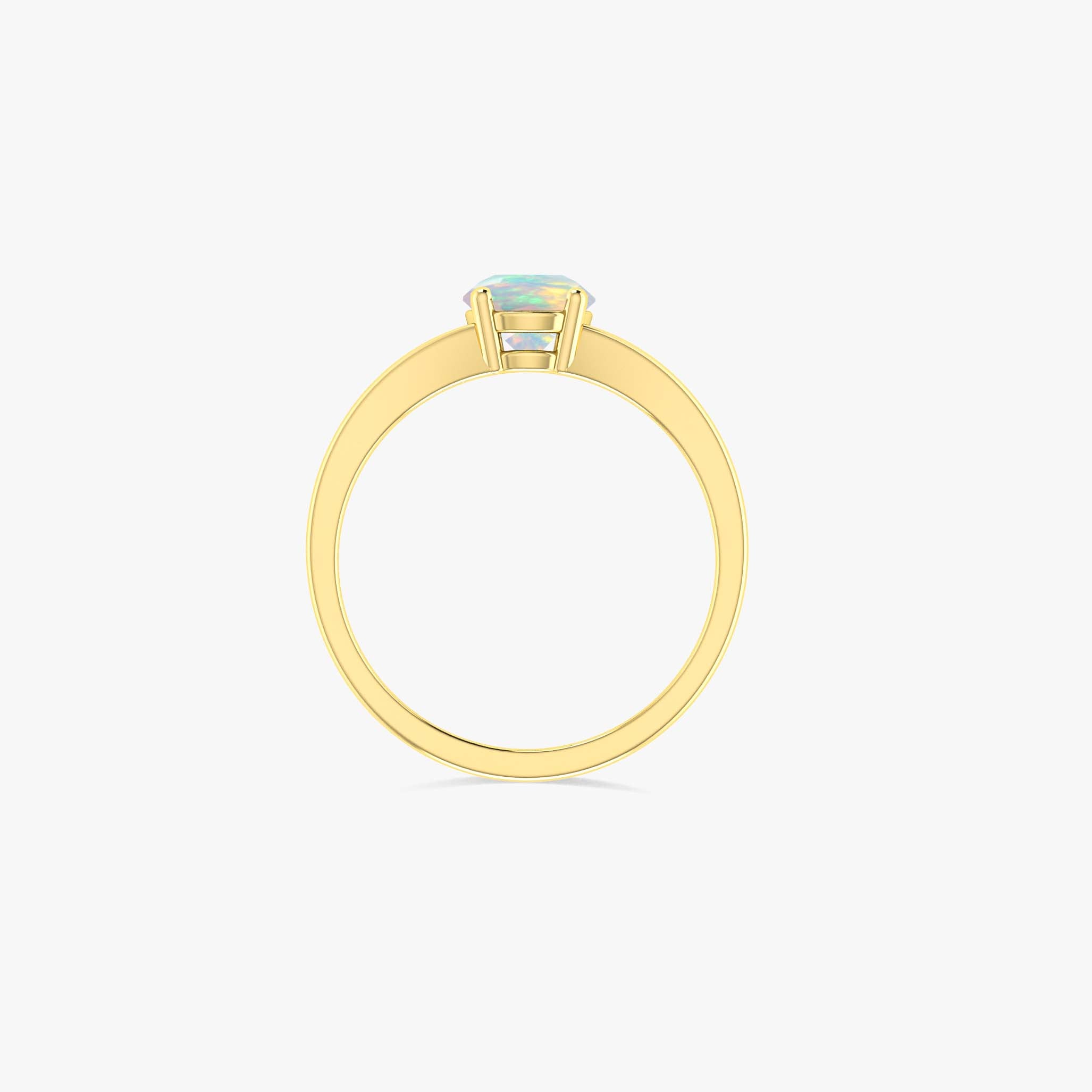 Natural White Fire Ethiopian Opal Engagement Ring - Dainty & Elegant for Women - Perfect for Proposals, Weddings, and Special Occasions