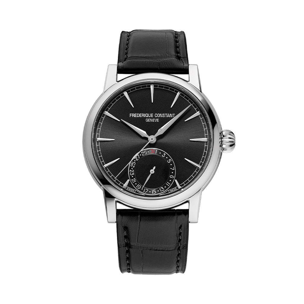 Classic Automatic Date Watch 40mm Black Leather Strap - Perfect for Business, Formal Events & Everyday Wear