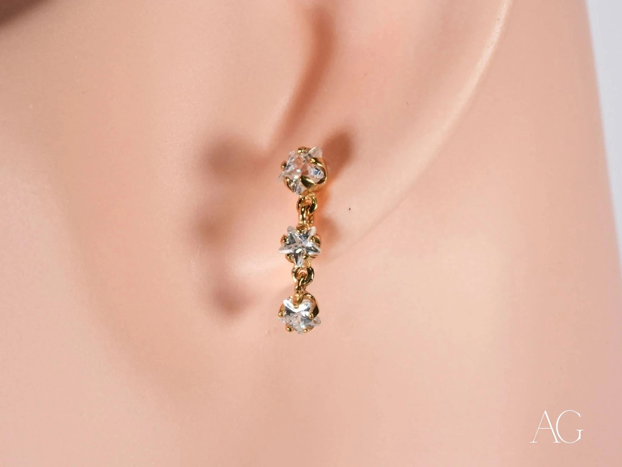 Stars Drop Earrings - Elegant Lightweight Dangle Earrings for Women | Perfect for Evening Parties, Weddings & Special Occasions