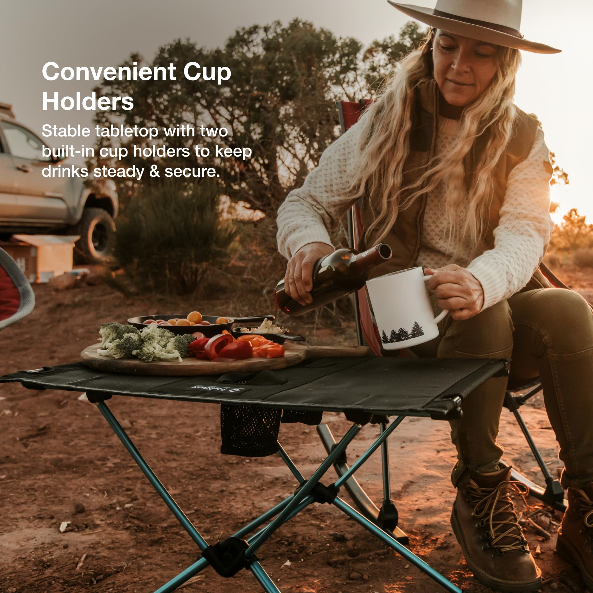 Helinox Table One Lightweight Folding Camping Table - Compact, Portable Outdoor Picnic & Travel Dining Table for Backpacking, Hiking, Beach & RV Adventures
