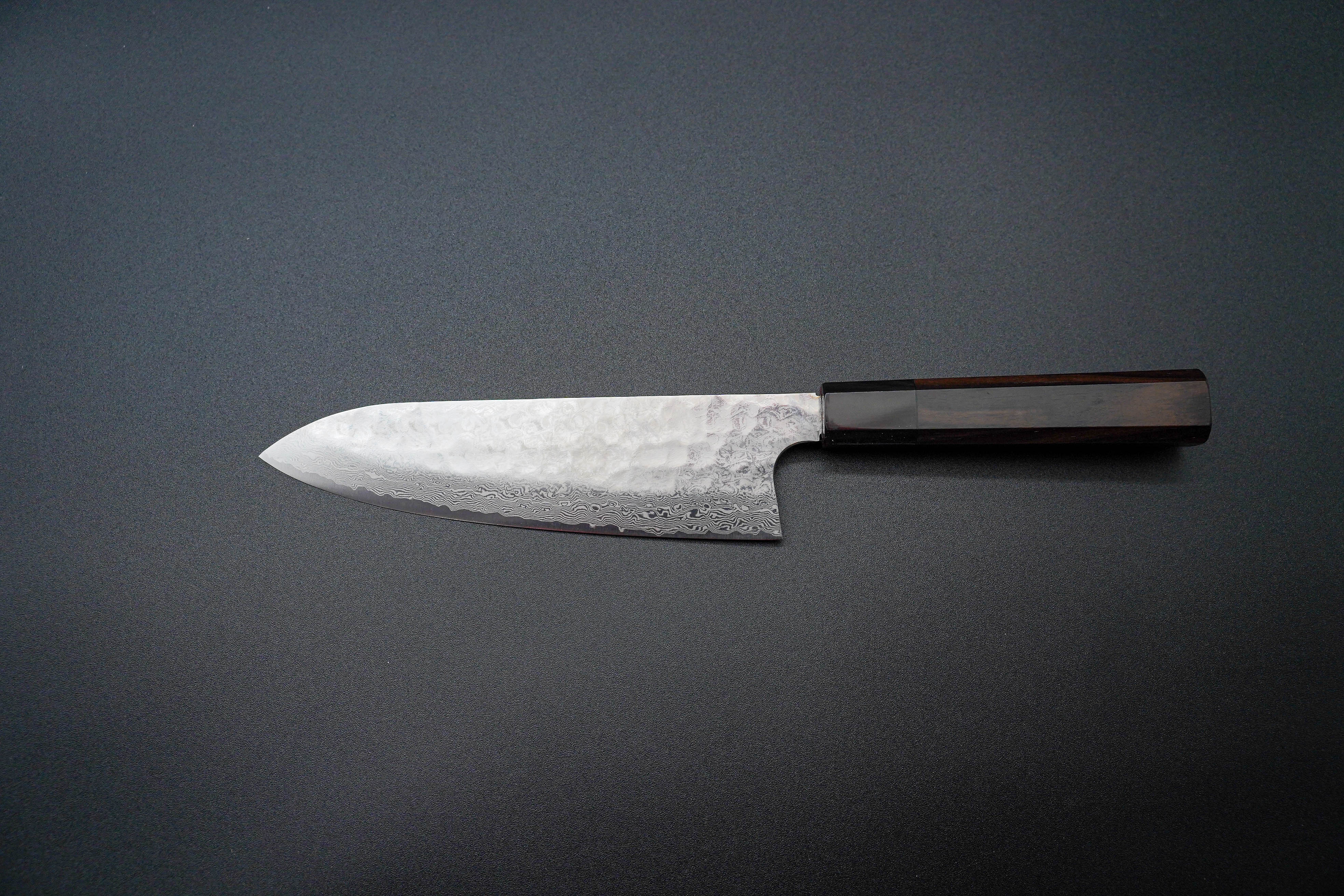 Hatsukokoro Ginyo Silver3 180mm Santoku Knife - Japanese High Carbon Steel Kitchen Knife for Slicing, Dicing & Chopping - Perfect for Home Chefs & Professional Cooking
