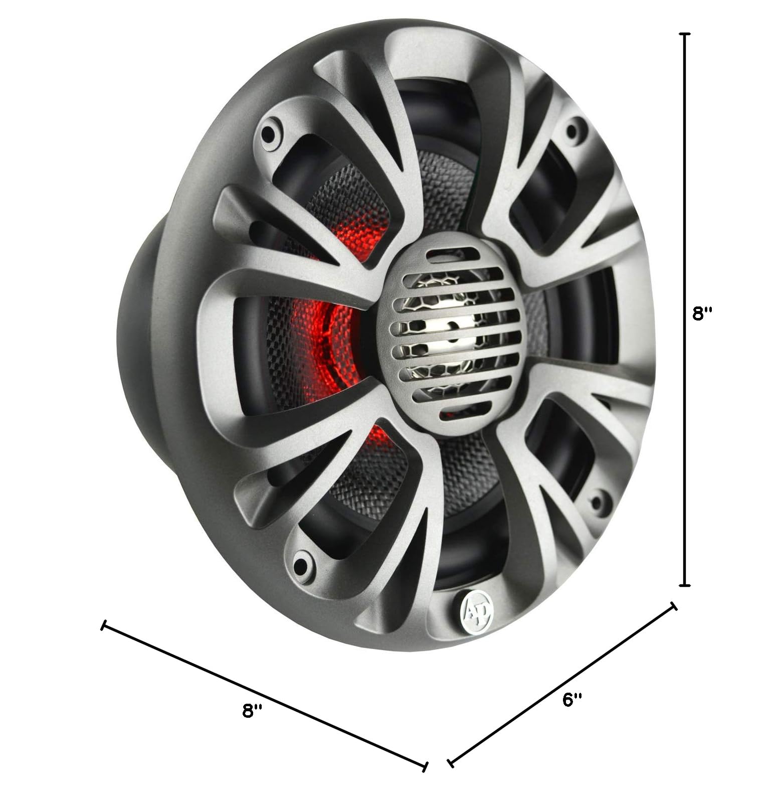 Audiopipe APMP 6.5 Inch Marine Speakers with LED Lights - Waterproof Boat Audio for Pontoon, Yacht & Pool Party
