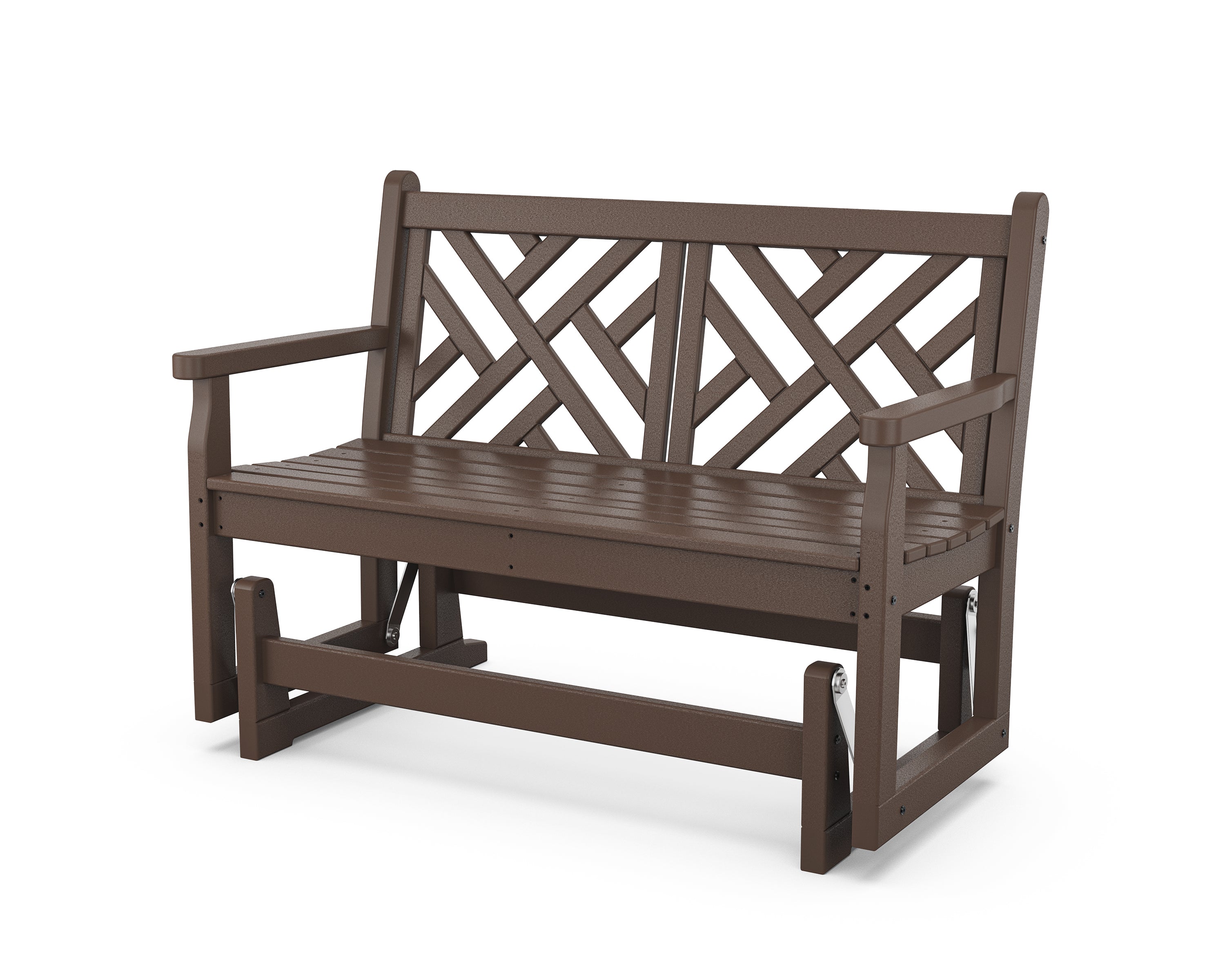 POLYWOOD Chippendale Glider - Classic Outdoor Rocking Chair with Weather-Resistant HDPE Material - Perfect for Patio, Garden, and Porch Relaxation