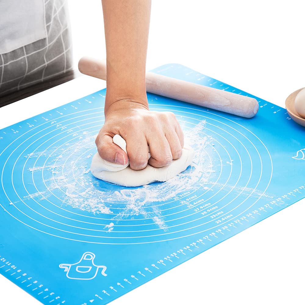 LIMNUO Extra Thick Silicone Baking Mat - Large Non Stick Pastry Sheet for Dough Rolling, Pie Crust & Baking - Heat Resistant, Anti-Slip & Dishwasher Safe - Perfect for Home Baking, Cookies, Bread & Pastry Making