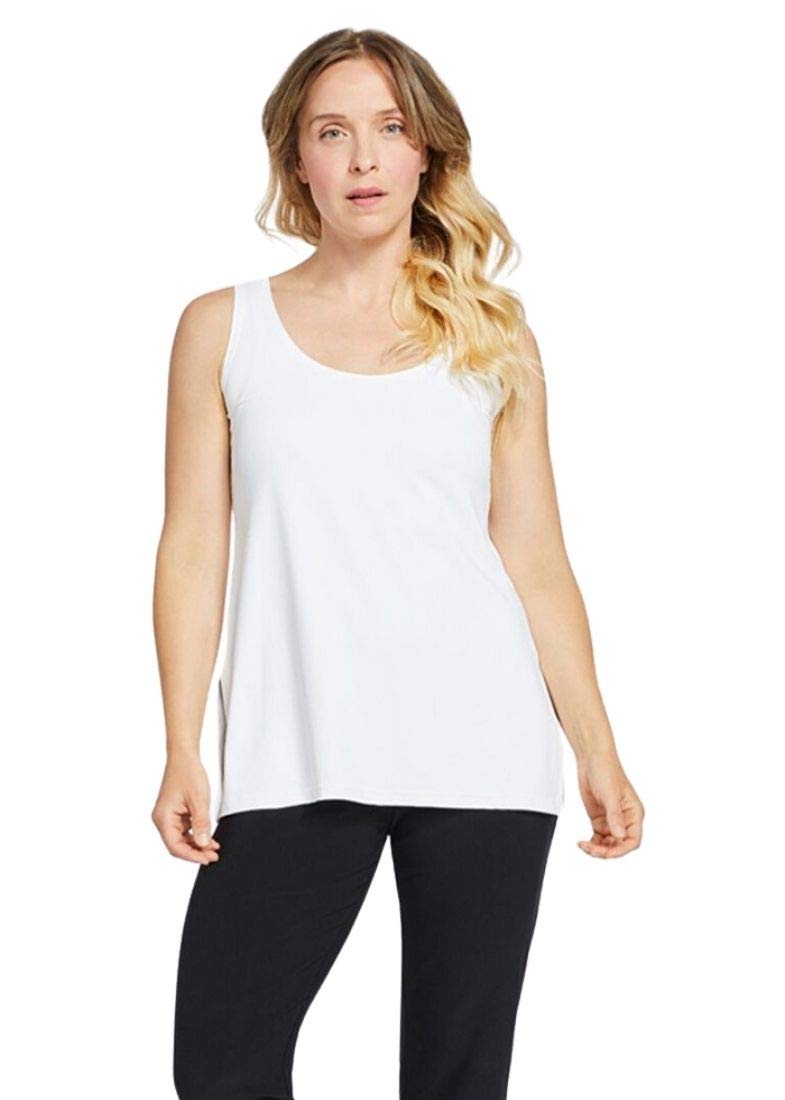 Plus Size Women's Sleeveless Tank Tops - Comfortable Stretch Cotton Casual Summer Tops for Everyday Wear, Workout & Layering