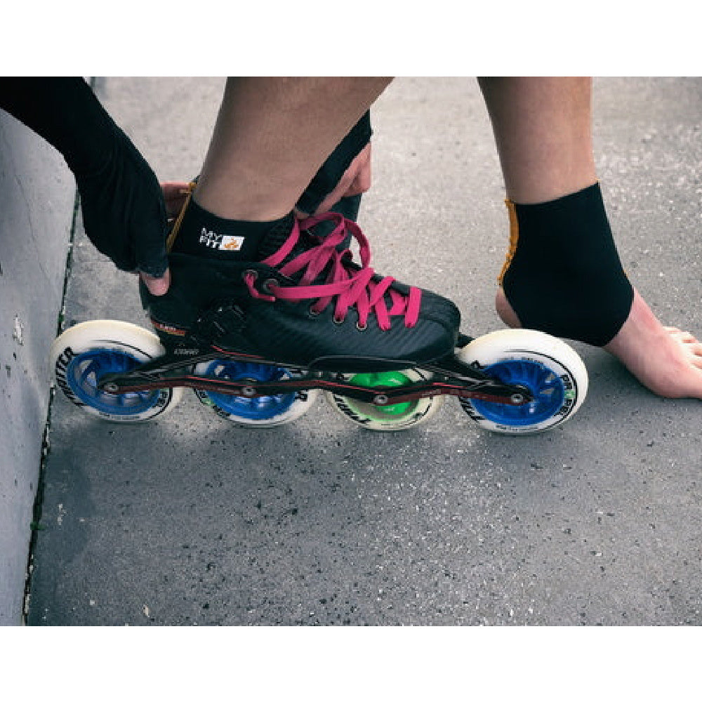 Powerslide MyFit Low Cut Footies 2mm - Ultra-Thin Skate Socks for Comfort & Performance - Perfect for Roller Skating, Ice Skating & Inline Skating