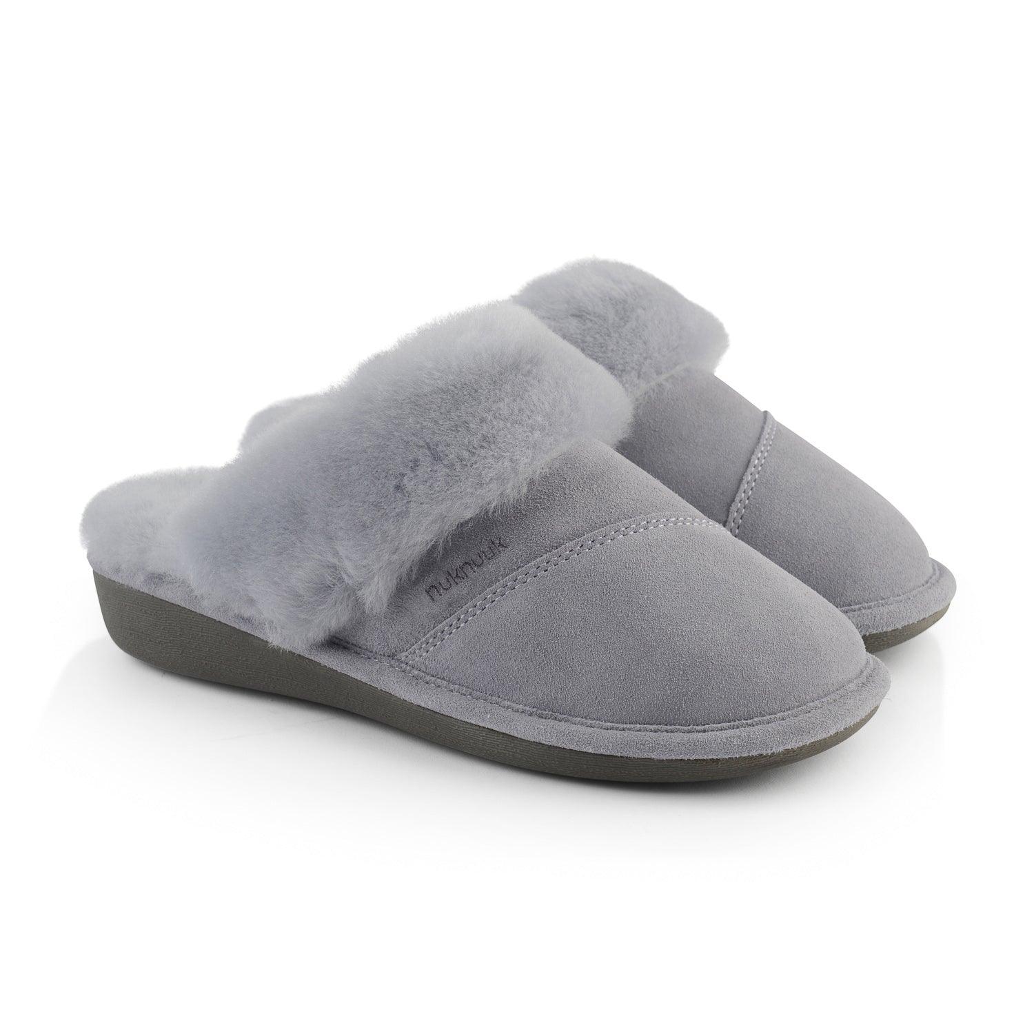Joy Women's Fuzzy House Slippers - Soft Indoor/Outdoor Comfort Slides for Women (Sky Blue/Lilac) - Perfect for Home, Lounge, and Backyard Relaxation
