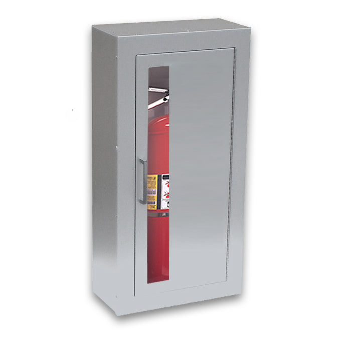 JL Industries 1023V10 Academy Fire Extinguisher Cabinet - Vertical Duo Panel with Pull Handle - Wall Mounted Safety Storage for Schools, Offices & Commercial Buildings