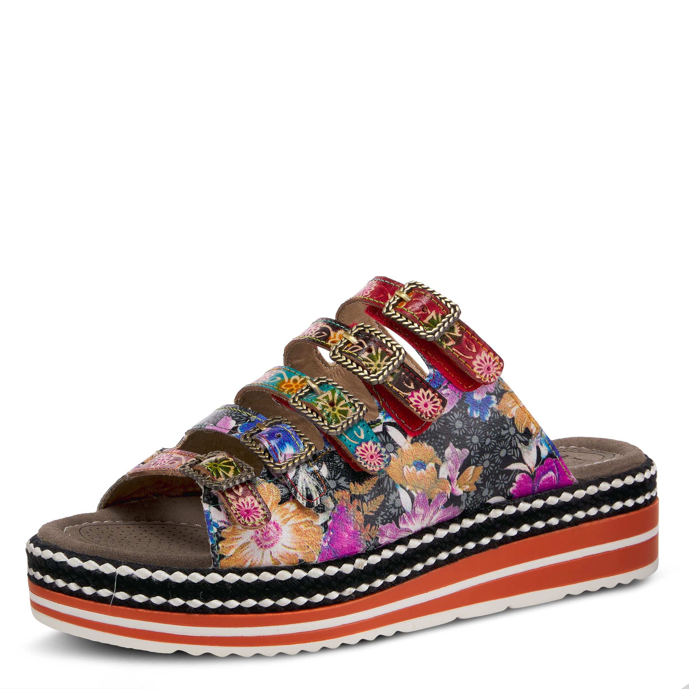 Spring Step L'Artiste Women's Zazzera Comfort Slide Sandals - Breathable Orthopedic Footbed, Lightweight Casual Summer Shoes for Beach, Pool, and Home Wear
