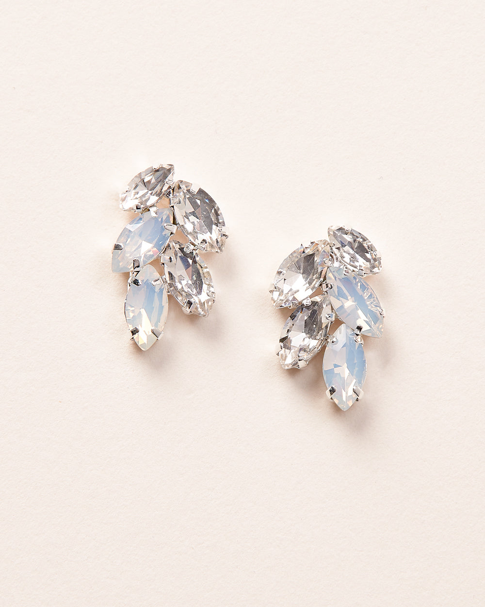 Eva Opal Stud Earrings for Women - 14K Gold Plated Cubic Zirconia Earrings | Elegant Gift for Birthday, Anniversary, Wedding & Everyday Wear