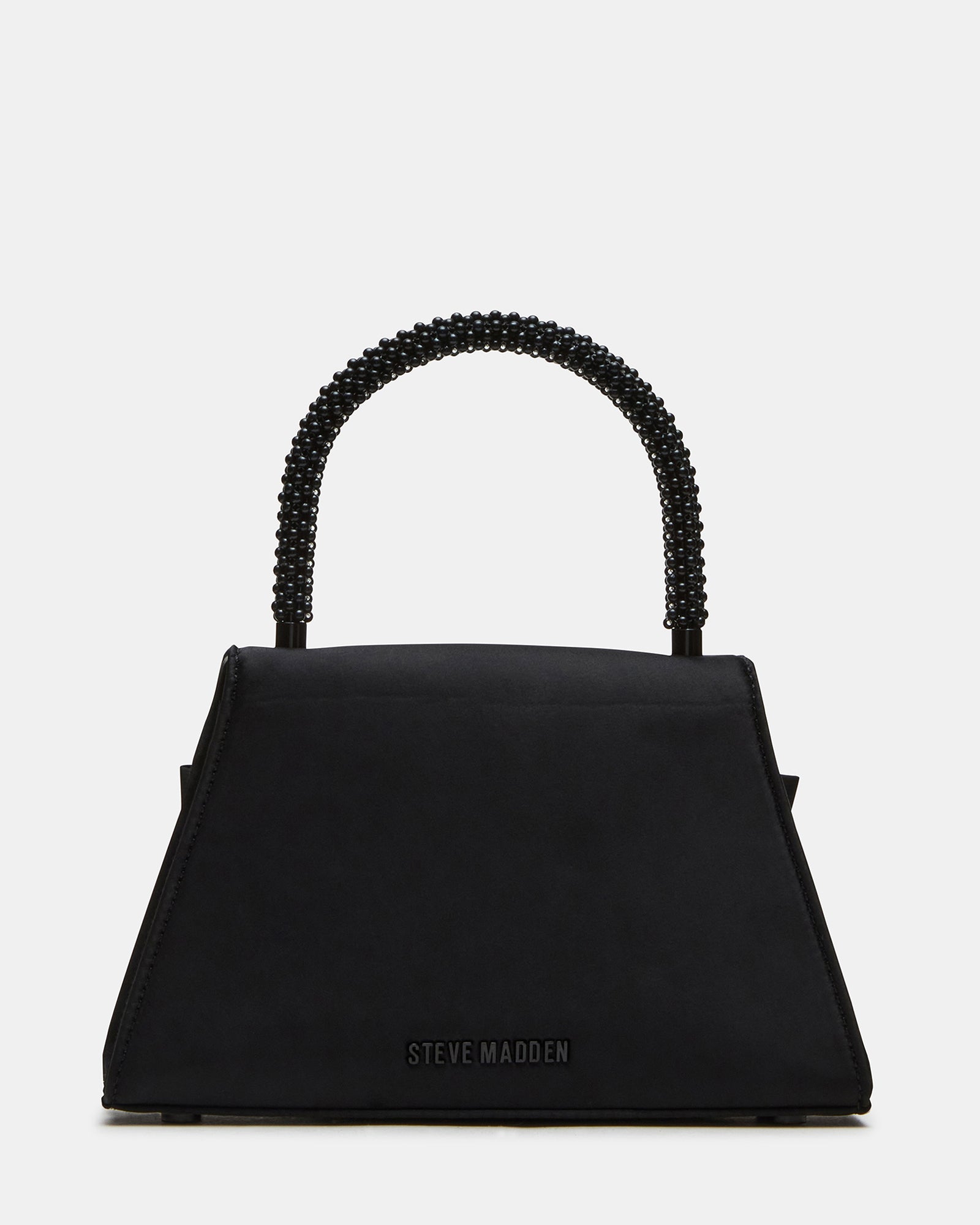 COSETTE Black Satin Handbag for Women - Elegant Evening Clutch Purse for Parties, Weddings & Special Occasions