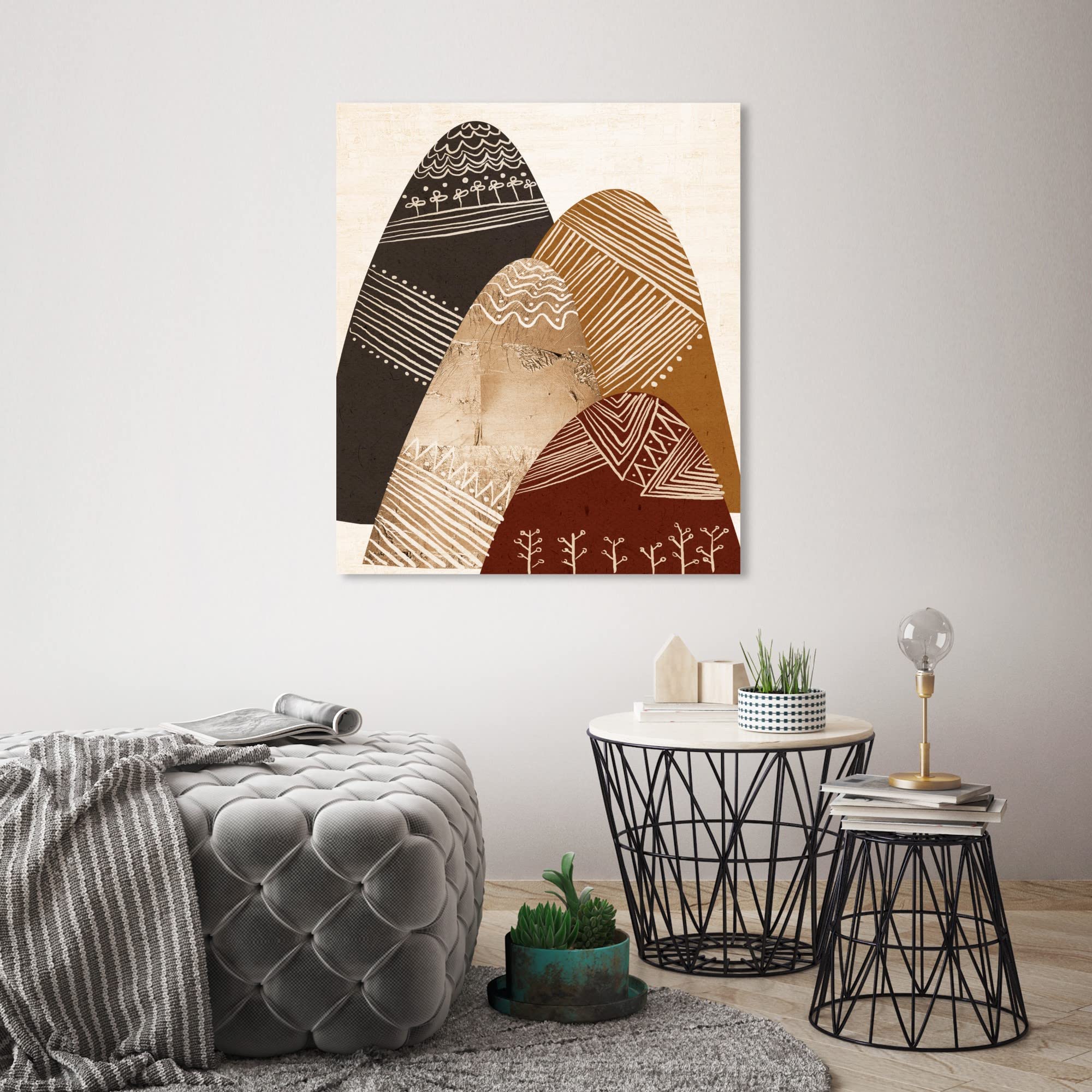 Terracotta Mountain Tops Landscape Wall Art Canvas Print - Nature Inspired Home Decor for Living Room, Bedroom & Office | The Oliver Gal Artist Co.