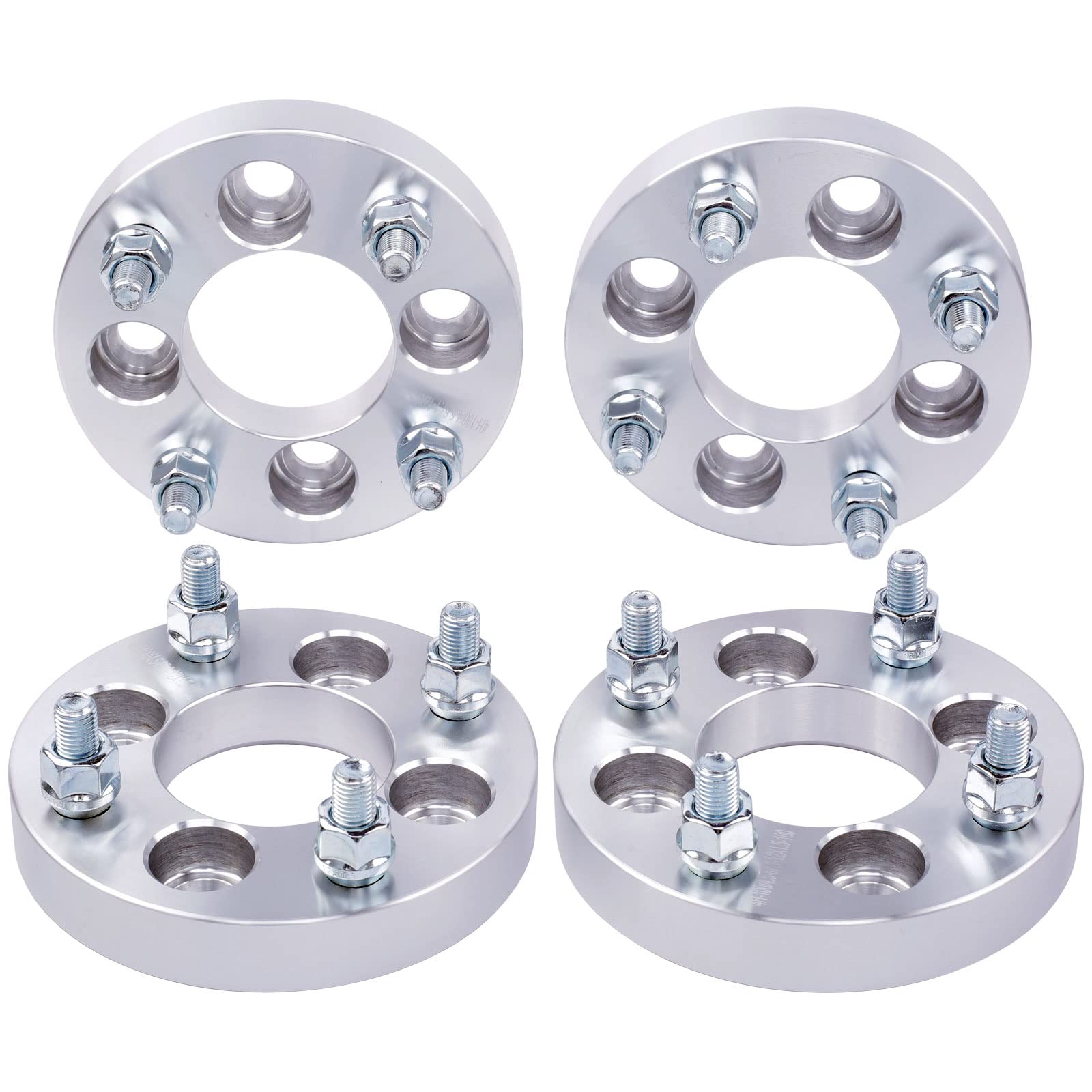 1 Inch DCVAMOUS 4PC 4x110 ATV/UTV Wheel Spacers with 10x1.25 Studs - 74.1mm Center Bore - Compatible with Honda Yamaha Suzuki Kawasaki Rancher Foreman Grizzly Big Bear 300 350 400 King Quad 450 500 700 - Off-Road Vehicle Accessories for Enhanced Stability & Traction