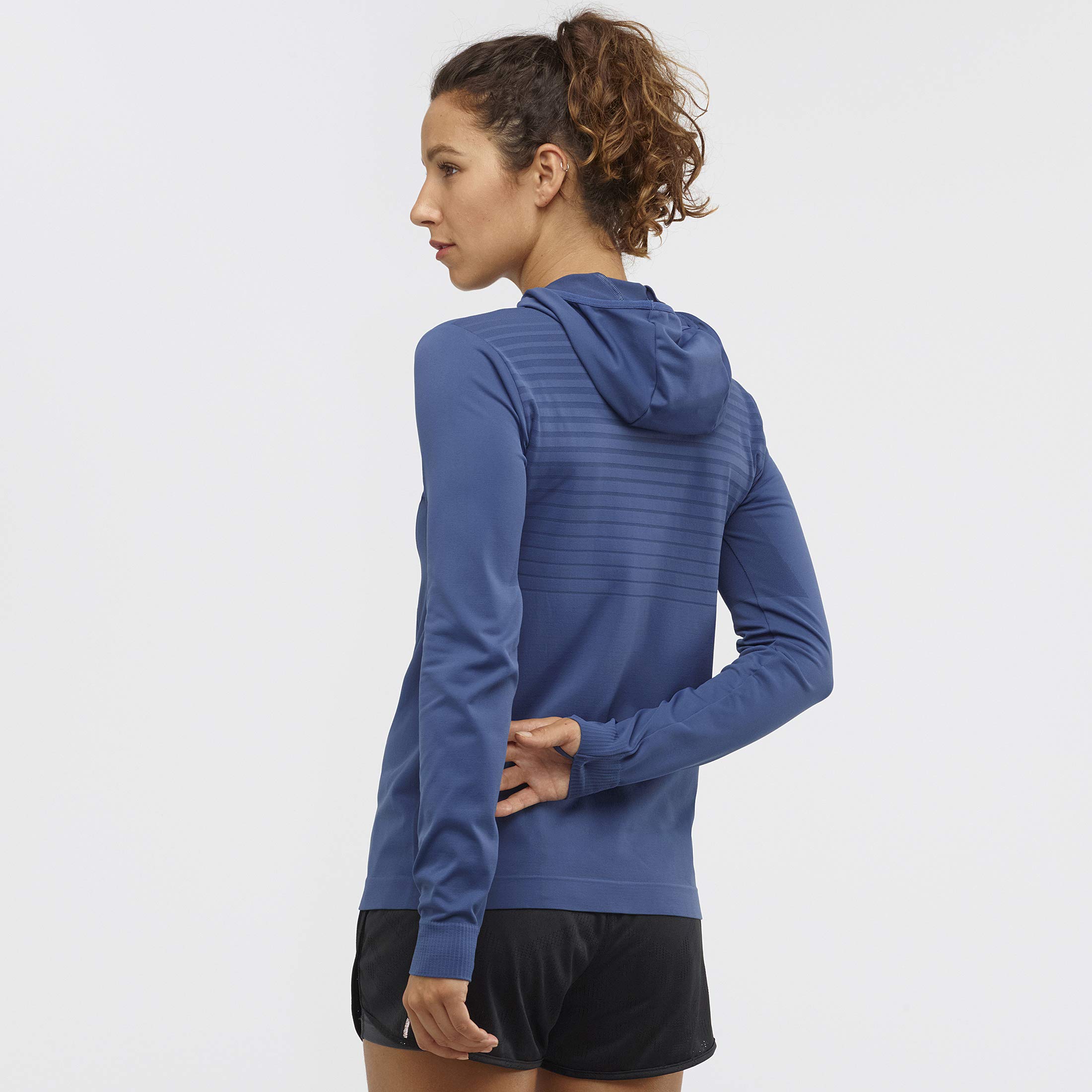 Salomon Men's Agile Mid Hoodie - Seamless Workout Shirt for Running, Hiking & Outdoor Activities