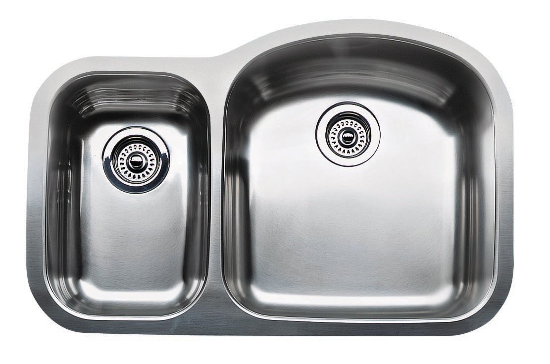Blanco 440168 Stainless Steel 2-Bowl Kitchen Sink - Perfect for Modern Kitchens & Food Prep Areas | Durable & Stylish Design for Home Chefs