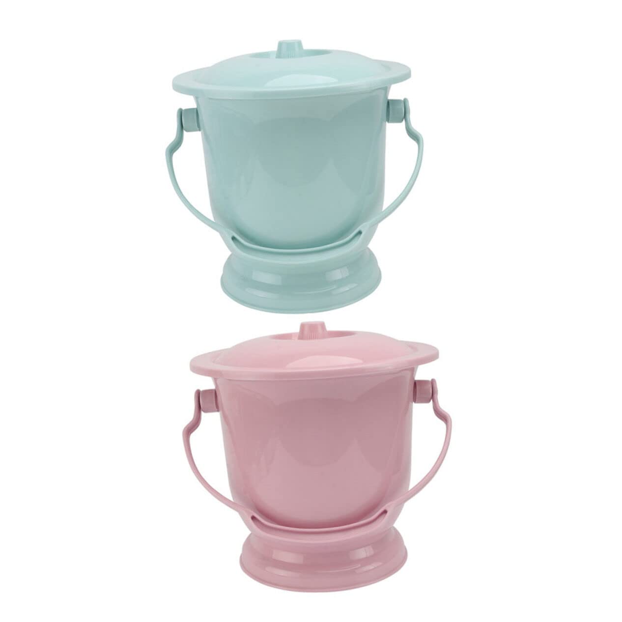 2-Pack Portable Adult Urine Bucket & Spittoon - Bedpan for Home, Car & Travel - Nighttime Toilet Training, Medical & Household Use