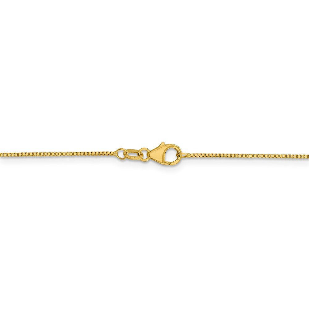 18K Solid Yellow Gold 0.7mm Box Chain Necklace with Secure Lobster Clasp - Elegant Everyday Jewelry for Women, Perfect Gift for Birthday, Anniversary & Valentine's Day