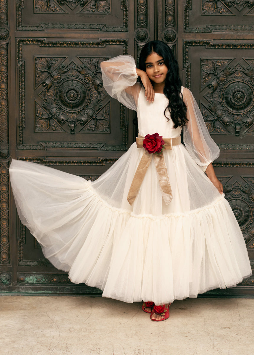 Tianna Cream Flowy Maxi Dress for Women - Elegant Boho Summer Beach Wedding Party Dress | Perfect for Vacations, Date Nights & Special Occasions