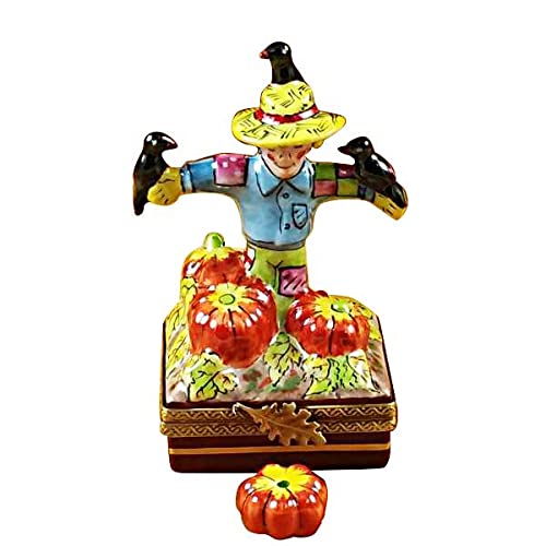 Rochard Scarecrow Limoges Porcelain Collectible Box - Hand-Painted French Trinket Jewelry Storage - Perfect for Home Decor, Gift Giving & Collector's Display
