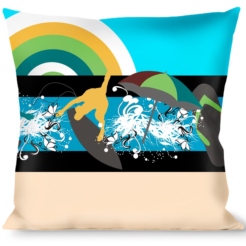 Decorative Throw Pillow with Beach Scene - Soft & Stylish Home Decor for Living Room, Bedroom, or Outdoor Patio