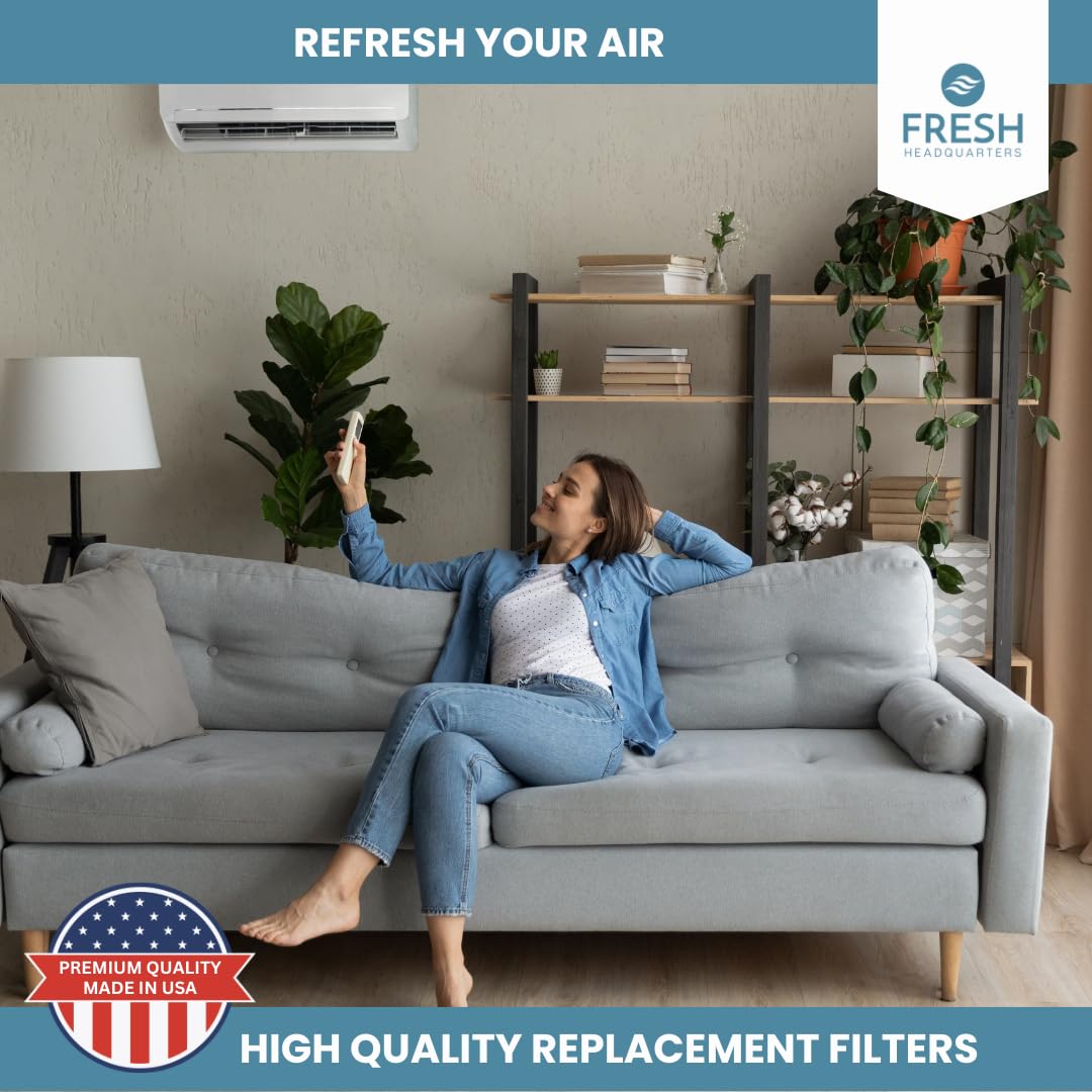 Cut-to-Fit Replacement Air Conditioner Furnace Filter 24x16 Inches - Universal AC Unit Filtration Pad for Window Units | Removes Dust, Pollen, Pet Dander & VOCs | Made in USA | Ideal for Home, Office & RV Use