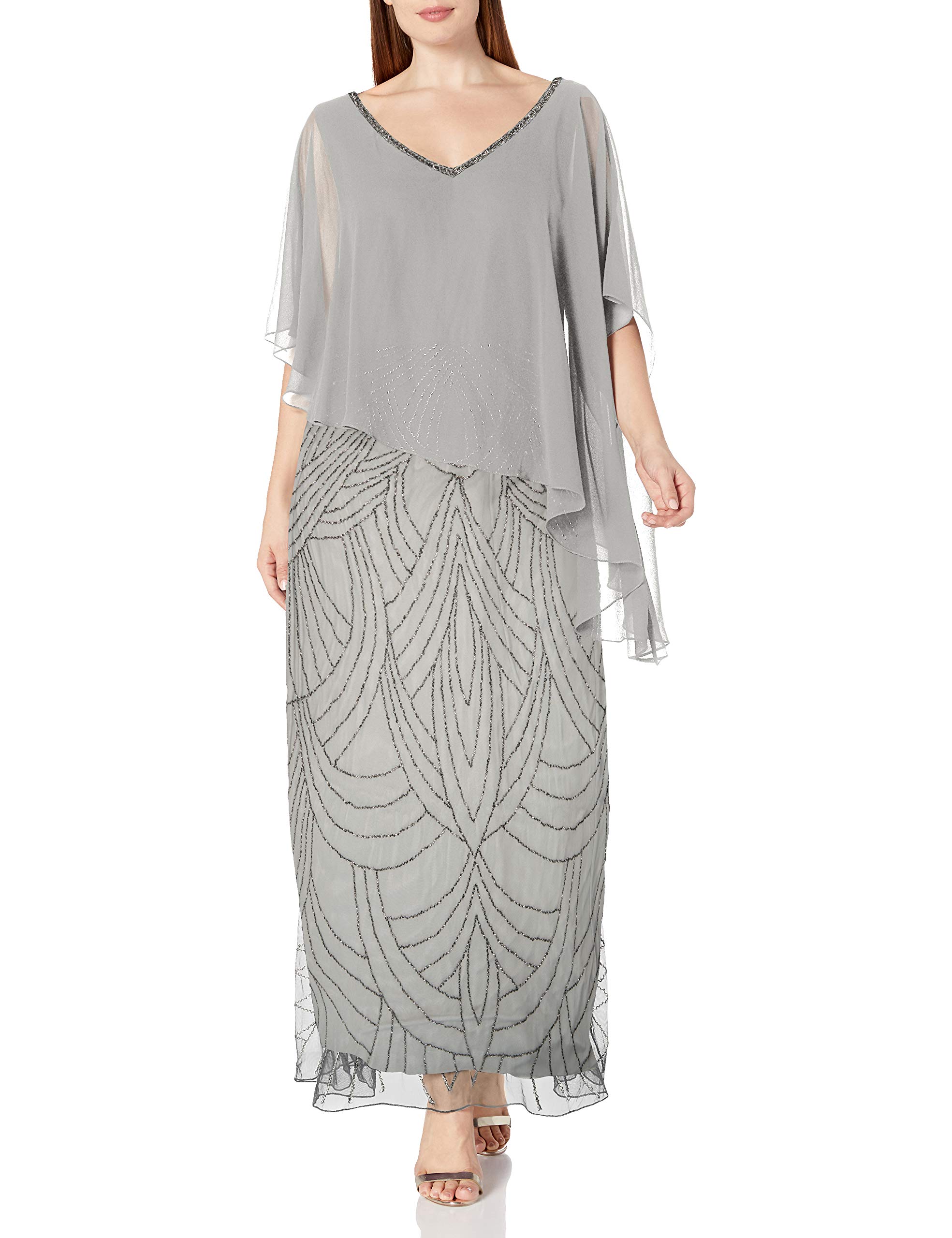 J Kara Women's Plus Size Beaded Hem Popover Blouse - Elegant Casual Wear for Office, Party & Special Occasions
