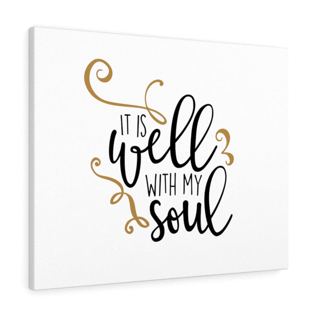 It is Well with My Soul Christian Wall Art - Bible Verse Print - Ready to Hang Scripture Decor for Home, Church & Office - Express Your Love Gifts for Faithful Christians