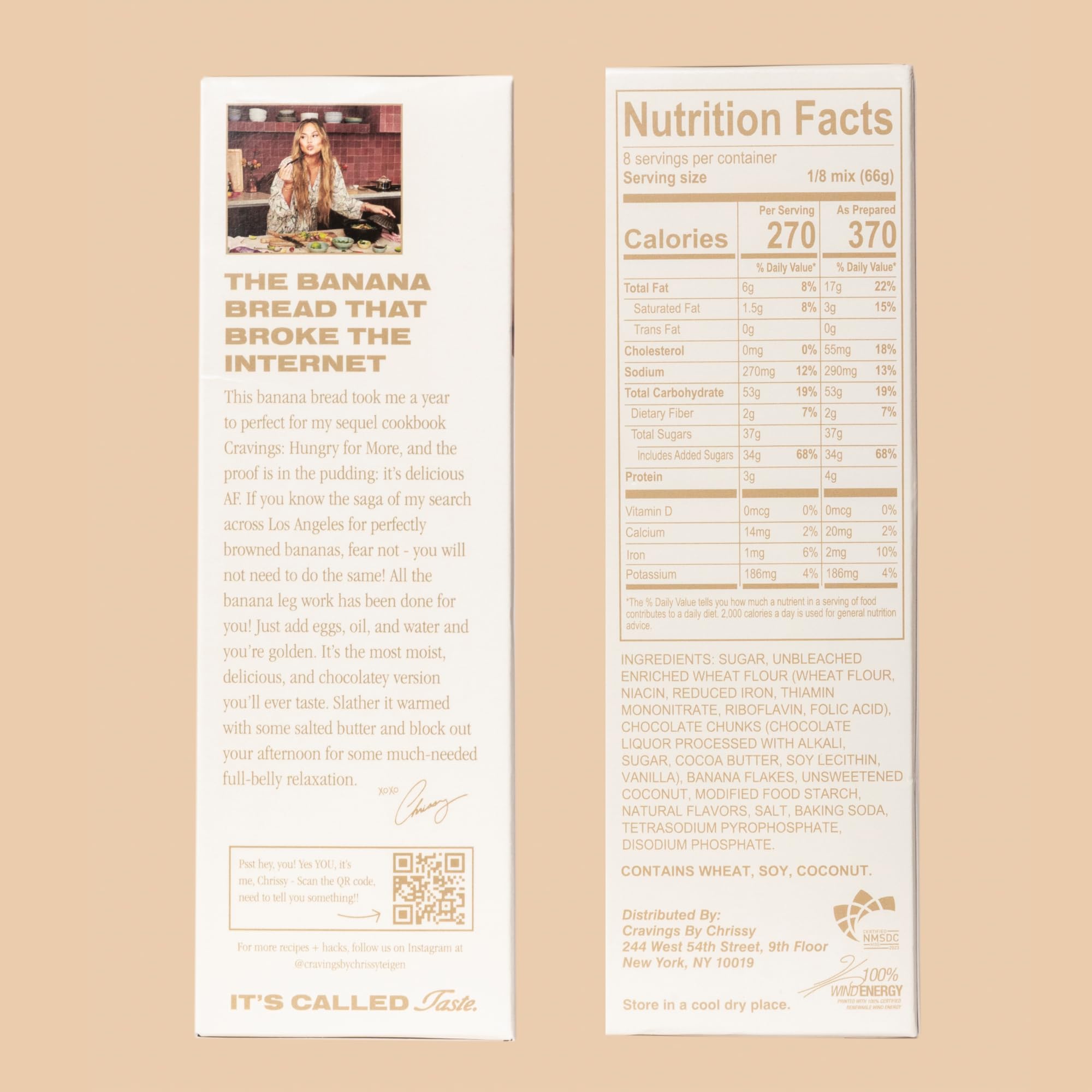 Chrissy Teigen Ultimate Banana Bread Mix - No Bananas Needed, Just Add Eggs, Oil & Water - Fast & Easy Baking - 18.75 oz (Pack of 3) - Perfect for Quick Breakfasts, Afternoon Snacks & Holiday Gift Giving