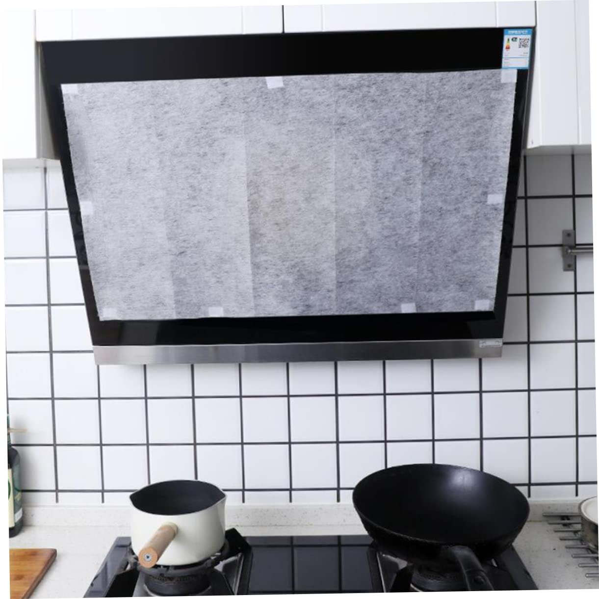 Lurrose 36-Pack Range Hood Filters - Oil Proof Non-Woven Fabric Kitchen Grease Filters, No-Clean White Cooking Paper for Stove & Range Hood Protection (Perfect for Home Kitchens & Restaurant Use)