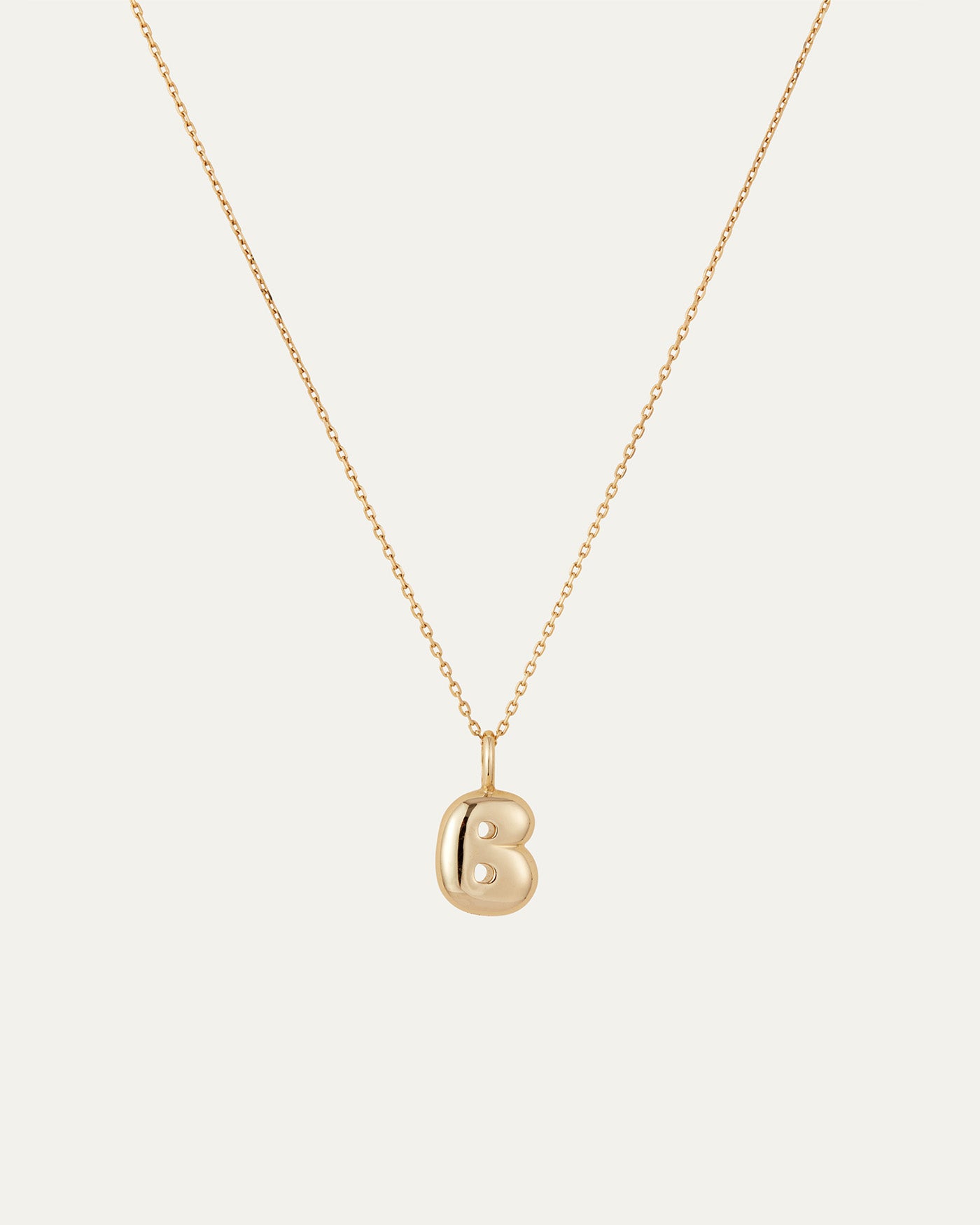 14K Gold Bubble Letter Necklace - Personalized Initial Pendant for Women - Perfect for Birthdays, Anniversaries & Everyday Elegance
