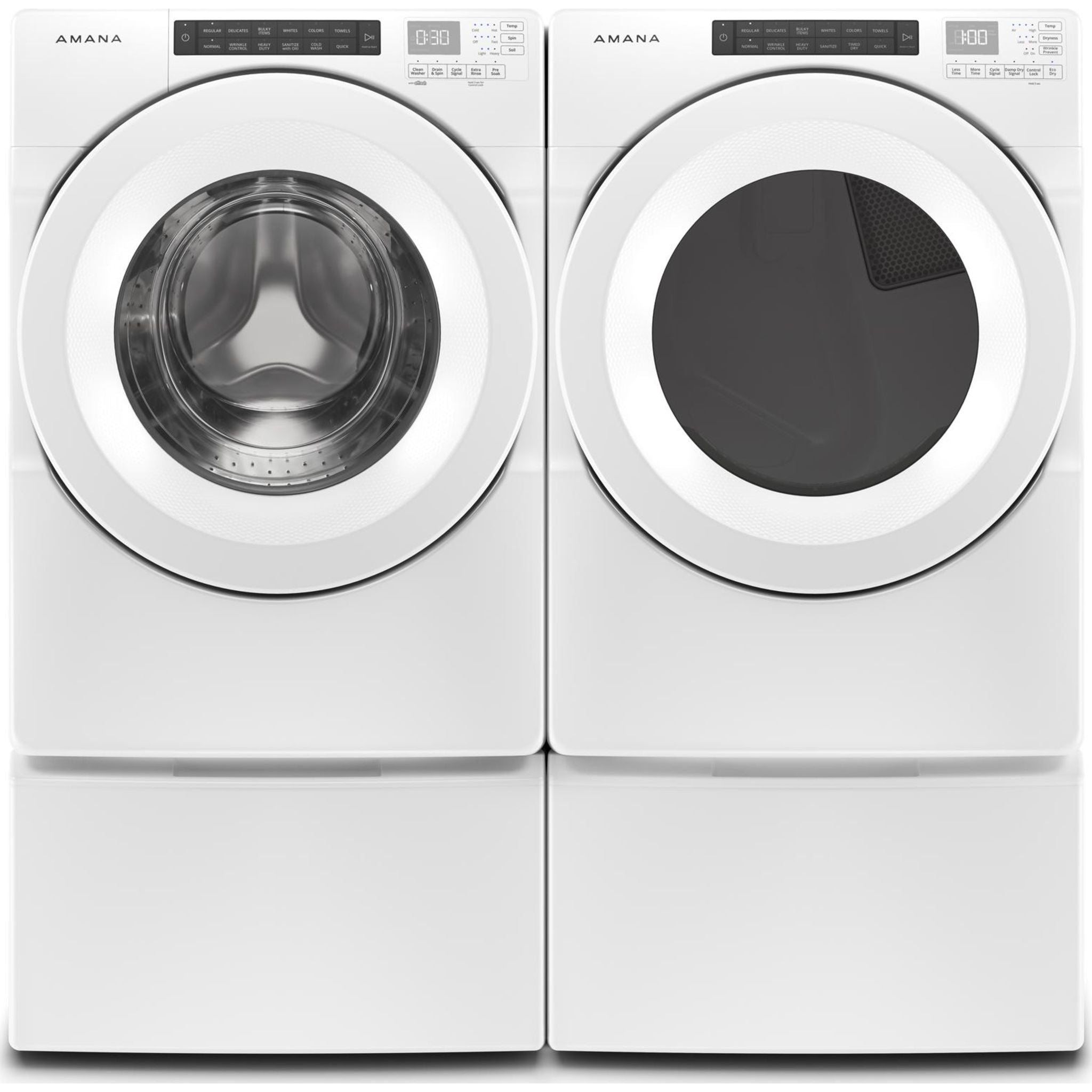 Amana NGD5800HW White Gas Dryer - High Efficiency, Large Capacity for Home Laundry - Perfect for Families & Heavy Loads