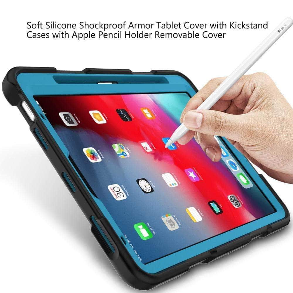Shockproof 360 Full Body Armor Case for iPad Air 5 (2022 Model) with Adjustable Stand - Perfect for Work, Travel, and Outdoor Protection