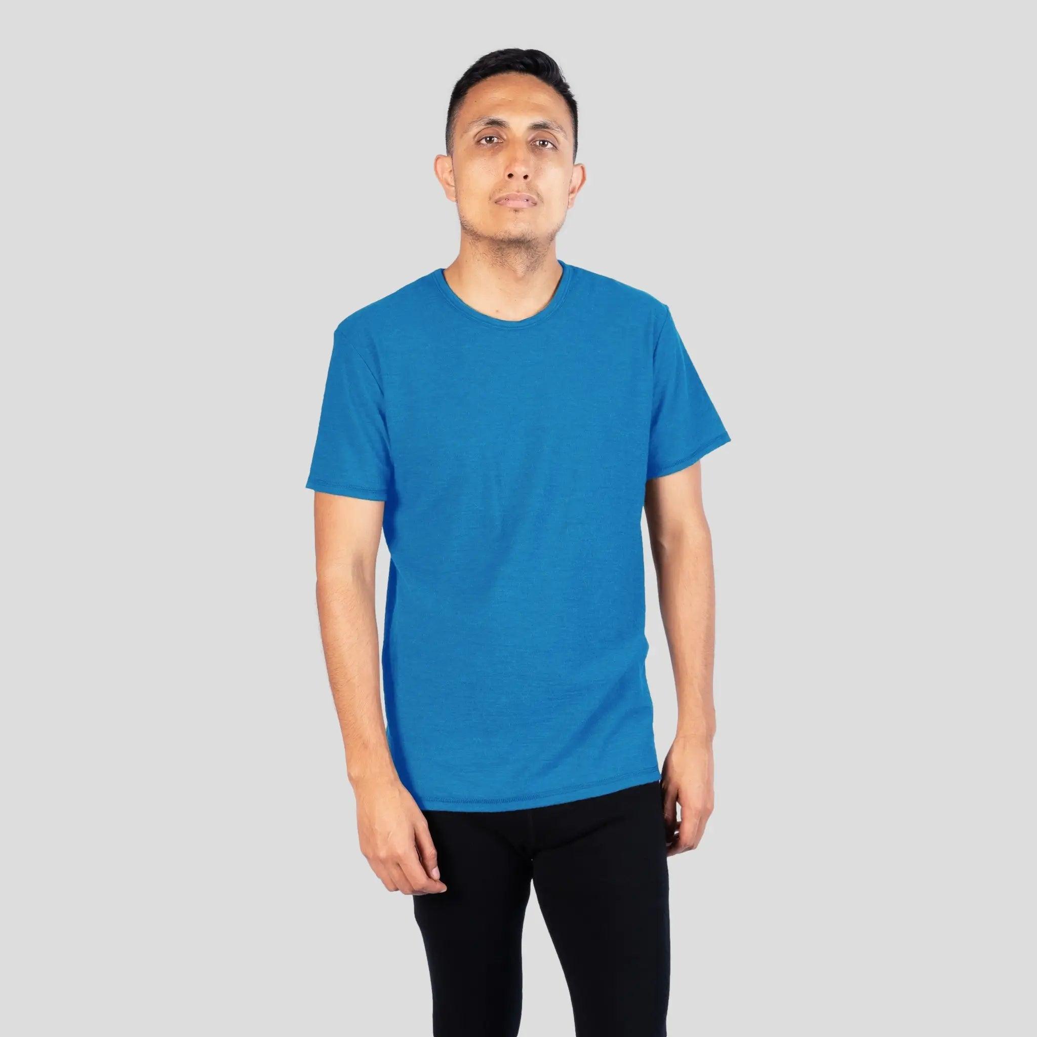 Men's Alpaca Wool Hiking T-Shirt - 160 Ultralight Relaxed Fit for Outdoor Adventures & Travel