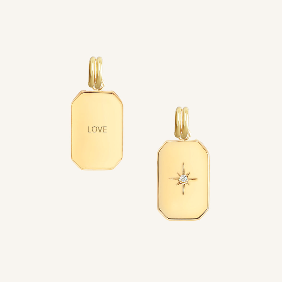 Love Charm Necklace - Elegant Engraved Pendant for Women, Perfect Gift for Valentine's Day, Anniversary & Romantic Occasions