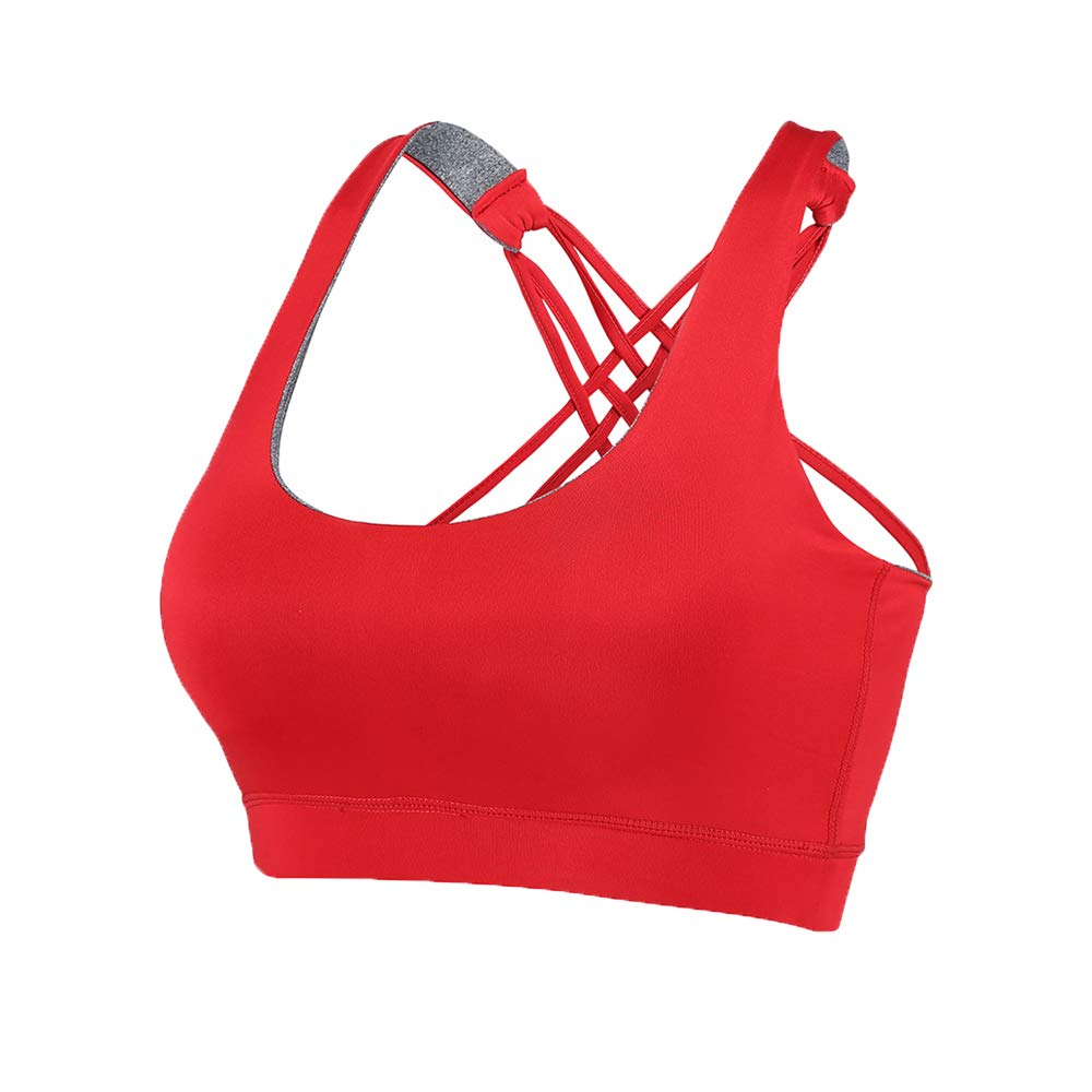 EILYEE Women's High Impact Sports Bra - Criss Cross Back Padded Support for Workout, Fitness, Yoga & Running - Breathable Comfort for Intense Exercise