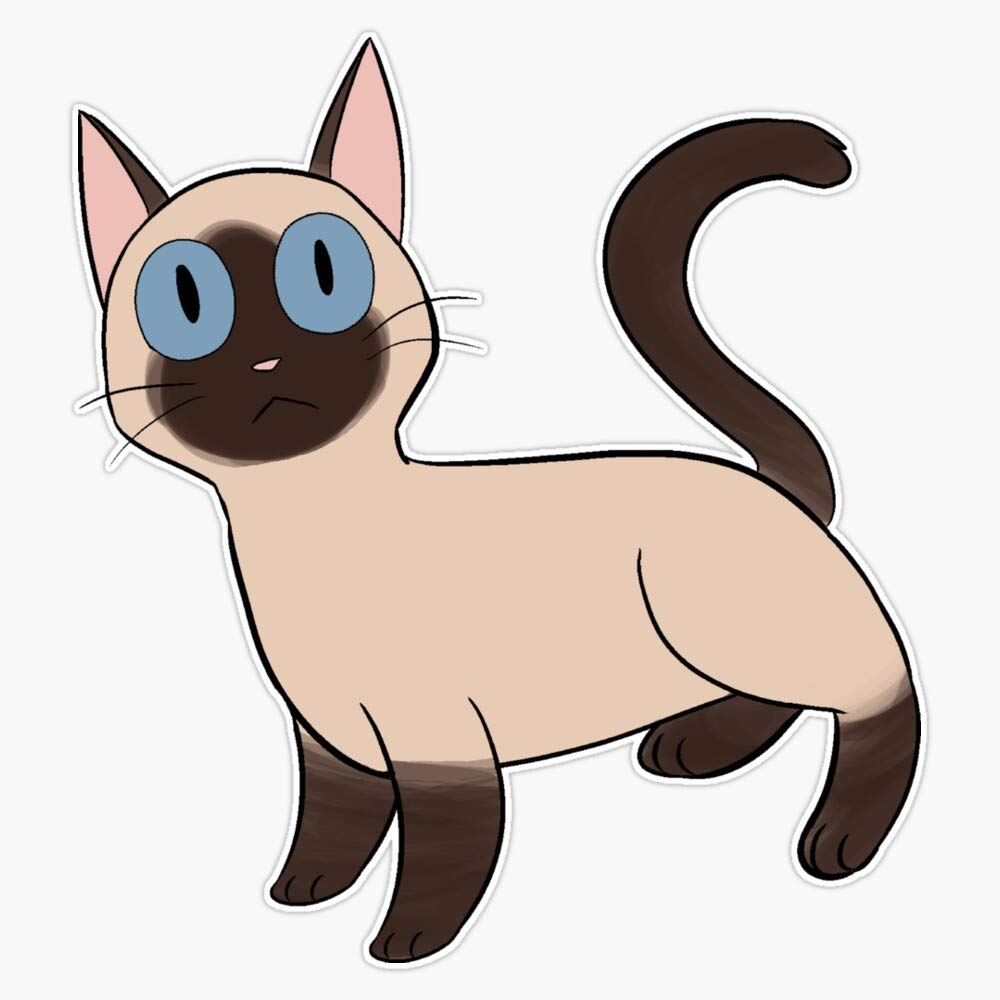 Leyland Designs Siamese Cat Love Vinyl Sticker - 5