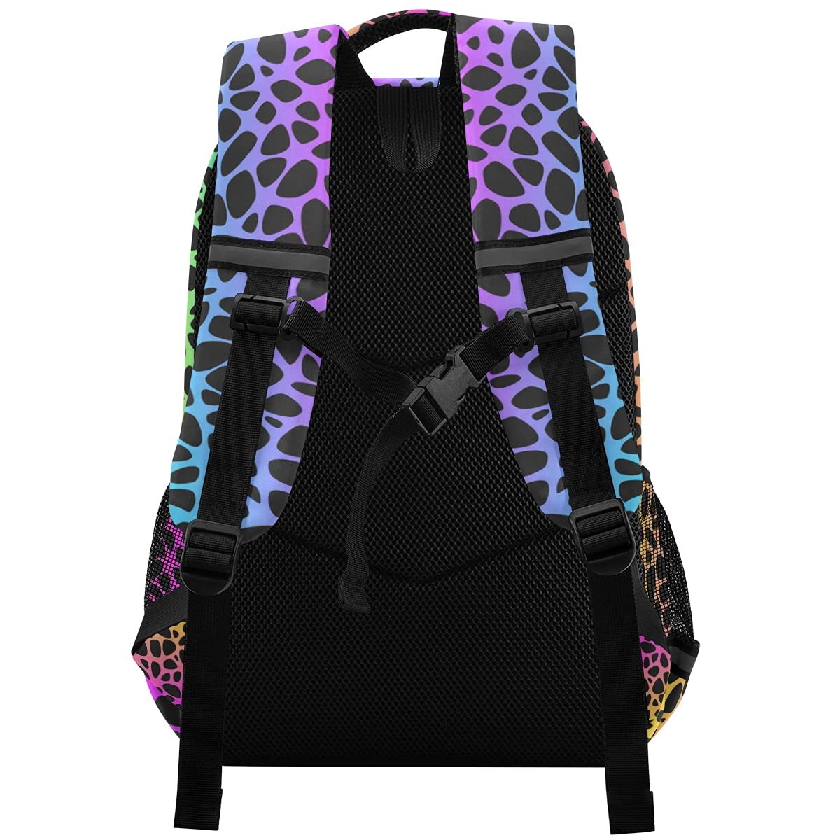 Rainbow Leopard Print Backpack for Kids & Teens - Lightweight School Backpack, Durable Travel Daypack for Boys & Girls - Perfect for School, College, Hiking & Daily Use