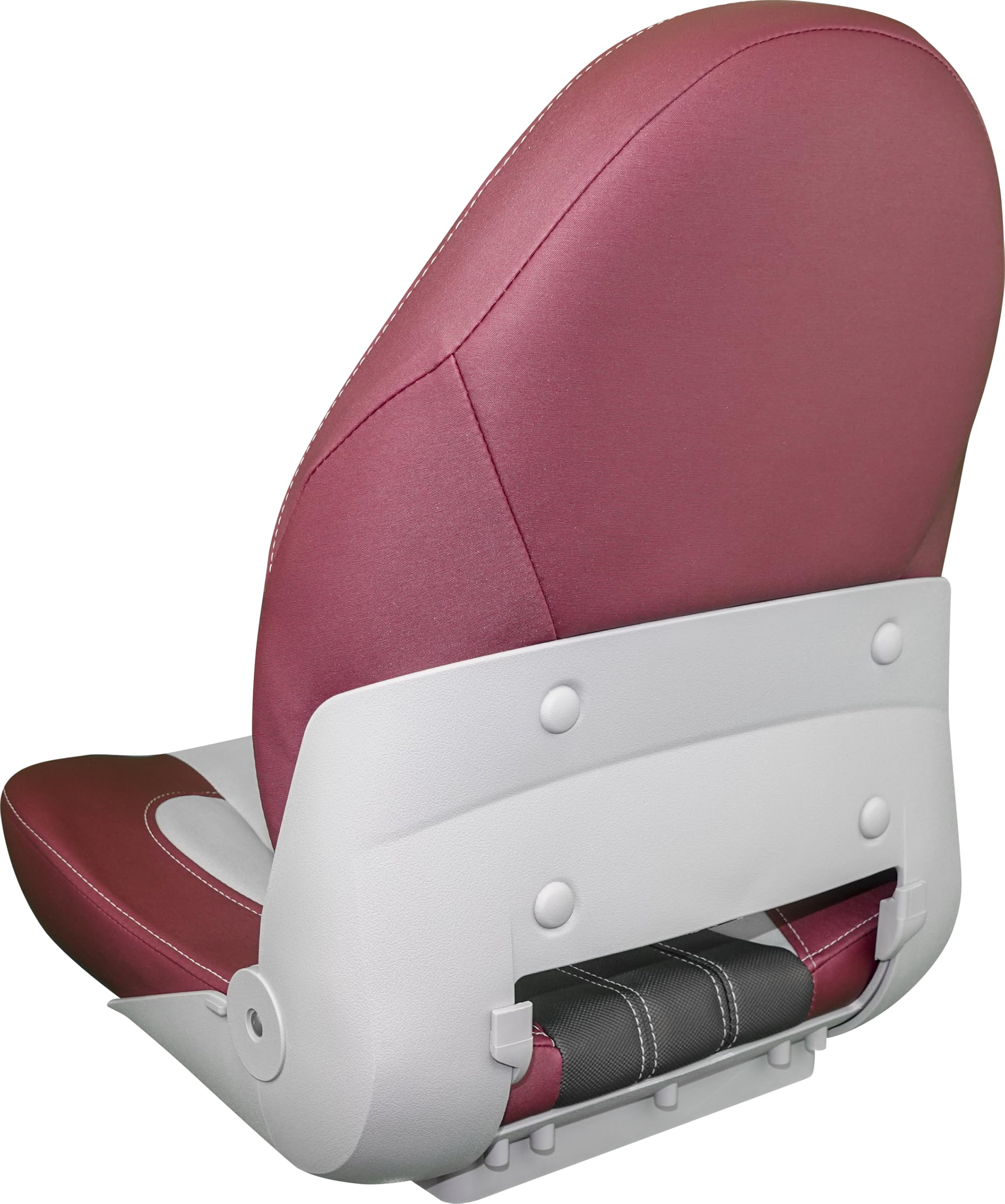Tempress ProBax Orthopedic Folding High Back Boat Seat - Ergonomic Support for Fishing & Boating - Raspberry, Gray, Carbon Colors - Perfect for Long Hours on Water
