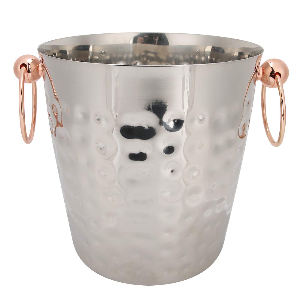 3L Stainless Steel Wine & Champagne Bucket with Handle - Portable Ice Bucket Container for Chilling Drinks - Perfect for Home Bars, Parties, Weddings & Outdoor Gatherings