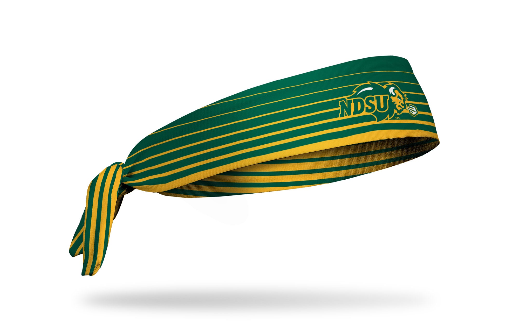 North Dakota State University Gradient Stripe Flex Tie Headband - Soft Stretchy Hair Accessories for Women, Girls - Perfect for Workouts, Yoga, Running and Sports
