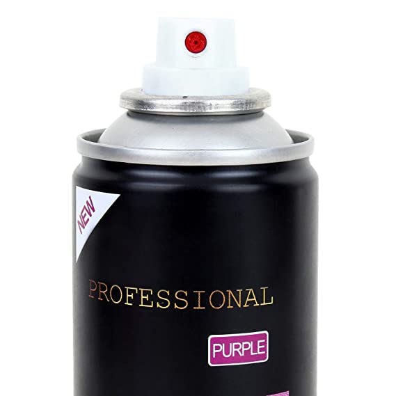 Huda Professional Purple Hair Spray with Botox, Argan Oil, Keratin & Collagen - Long-Lasting Color & Shine (125ml) - Easy to Apply & Wash Out - Perfect for Parties, Cosplay & Creative Hairstyles